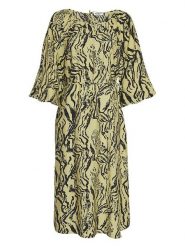 MOSS COPENHAGEN Sukienka "Theresia Taila" w kolorze zielonym rozmiar: S/M. Zielone sukienki Moss Copenhagen, m, bez wzorów, z tkaniny, bez kołnierzyka, bez ramiączek, midi. Za 153.71 zł.