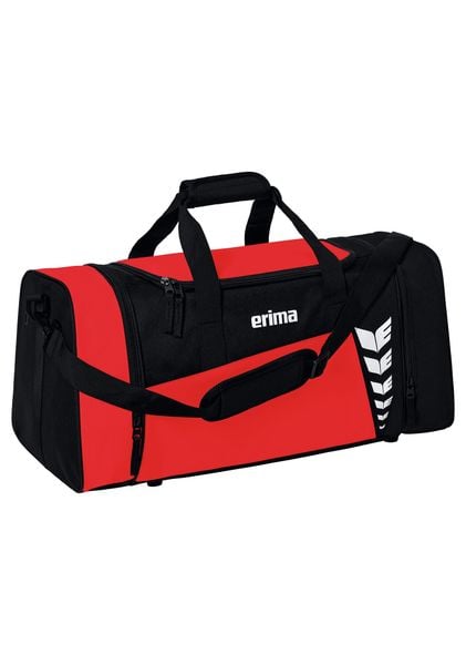 Torba sportowa Erima Six Wings. Czarne torby na ramię Erima, bez wzorów, z materiału, eleganckie, na ramię, z nadrukiem, bez dodatków. Za 119.99 zł.