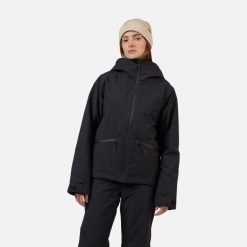 Kurtka narciarska damska Rossignol Rochrun Insulated. Czarne kurtki narciarskie Rossignol, bez wzorów, bez kaptura, narciarskie. Za 1,155.99 zł.
