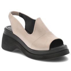 Sandały damskie Artiker, cholewka ze skóry naturalnej licowej wsuwany fason, beżowe, 58C2047. Brązowe sandały Artiker, bez wzorów, ze skóry, bez obcasa, na koturnie, bez zapięcia. Za 269.00 zł.