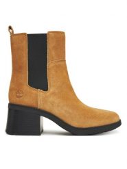 Timberland Botki Bellevaux TB0A424XES41 Brązowy. Brązowe botki Timberland, bez wzorów, ze skóry, bez obcasa, na słupku, bez zapięcia. Za 779.99 zł.