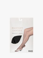 Czarne klasyczne rajstopy 50 DEN. Czarne rajstopy i pończochy Ryłko, l, bez wzorów, z elastanu. Za 39.99 zł.