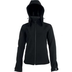 Kurtka damska Kariban Softshell À Capuche Amovible. Czarne kurtki sportowe KARIBAN, bez wzorów, z softshellu, z kapturem. W wyprzedaży za 286.65 zł.