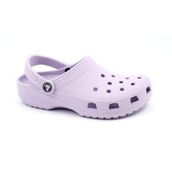 Sandały Kobieta Crocs Classic fioletowy. Fioletowe sandały Crocs, bez wzorów, z materiału, eleganckie, bez obcasa, bez zapięcia. Za 283.00 zł.
