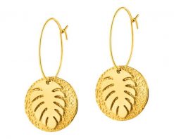 Kolczyki ze stali szlachetnej - monstera. Kolczyki Elixa, ze stali. Za 159.00 zł.