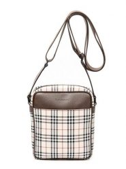 Burberry Torebka w kolorze beżowo-brązowym - 18 x 22 x 6,5 cm rozmiar: onesize. Brązowe torby na ramię Burberry, bez wzorów, z materiału, na ramię, bez dodatków. Za 2,609.99 zł.