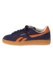 Reebok Skórzane sneakersy "Club C Grounds" w kolorze granatowo-pomarańczowym rozmiar: 42. Niebieskie trampki Reebok, bez wzorów, bez zapięcia. Za 223.73 zł.