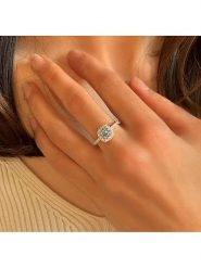 Les Petites Précieuses Srebrny pierścionek z cyrkoniami i topazem rozmiar: 54. Szare pierścionki Les Petites Précieuses, z cyrkonią, srebrne. Za 130.99 zł.