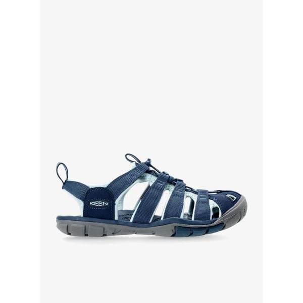 Sandały damskie Keen Clearwater CNX. Niebieskie sandały Keen, bez wzorów, sportowe, bez obcasa, bez zapięcia. Za 308.99 zł.