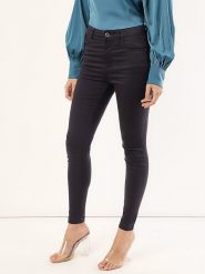 Marks & Spencer Spodnie w kolorze czarnym rozmiar: 38/L31. Czarne spodnie materiałowe Marks & Spencer, l, bez wzorów, z materiału, z podwyższonym stanem. Za 32.98 zł.