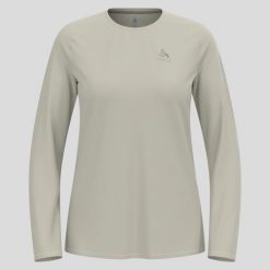 Koszulka z długim rękawem damska Odlo ZEROWEIGHT CHILL-TEC T-shirt crew neck. Białe t-shirty Odlo, bez wzorów, bez kołnierzyka, bez ramiączek. Za 279.98 zł.