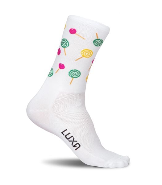 Skarpety Rowerowe Luxa Lizaki. Białe skarpety LUXA, bez wzorów, z materiału. Za 49.90 zł.