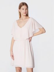 NAF NAF Sukienka koktajlowa Lazale DNR3Z Różowy Regular Fit. Czerwone sukienki NAF NAF, bez wzorów, z syntetyku, wizytowe, bez kołnierzyka, bez ramiączek. Za 149.99 zł.
