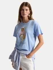 Polo Ralph Lauren T-Shirt 211A12734001 Niebieski jasny Relaxed Fit. Niebieskie koszulki polo Polo Ralph Lauren, s, bez wzorów, z bawełny, bez kołnierzyka, bez ramiączek. Za 719.99 zł.