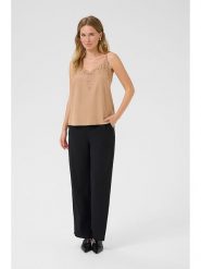 Cream Top "Anna" w kolorze karmelowym rozmiar: 40. Brązowe topy Cream, bez wzorów, z koronki, bez kołnierzyka, bez ramiączek. Za 79.21 zł.