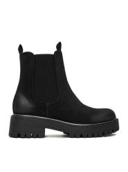 JENNY Sztyblety CEO-WS13202-05 Czarny. Czarne botki Jenny, bez wzorów, ze skóry, bez obcasa, na płaskiej podeszwie, bez zapięcia. Za 159.99 zł.