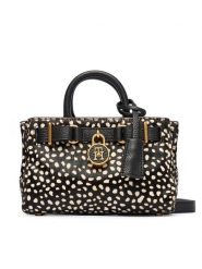 Tommy Hilfiger Torebka American Icon Micro Tote Deer Le AW0AW18168 Czarny. Czarne torebki klasyczne TOMMY HILFIGER, bez wzorów, ze skóry, bez dodatków. Za 949.99 zł.