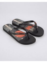 Ipanema Japonki w kolorze czarno-pomarańczowym rozmiar: 37. Czarne klapki Ipanema, bez wzorów, z tworzywa sztucznego, z otwartym noskiem, bez obcasa. Za 52.67 zł.