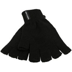 Rękawiczki Damskie/półpalcowe (zestaw 2 Sztuk). Czarne rękawiczki Urban Classics, bez wzorów, sportowe. Za 64.99 zł.