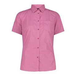 Koszula damska turystyczne CMP 34S6316. Czerwone koszule CMP, l, bez wzorów, sportowe, bez kołnierzyka, bez ramiączek. Za 257.50 zł.