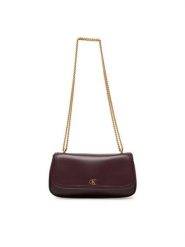 Calvin Klein Torebka Ck Convertible Chain Small Bag LV04F3172G Bordowy. Czerwone torebki klasyczne Calvin Klein, bez wzorów, ze skóry, bez dodatków. Za 559.99 zł.