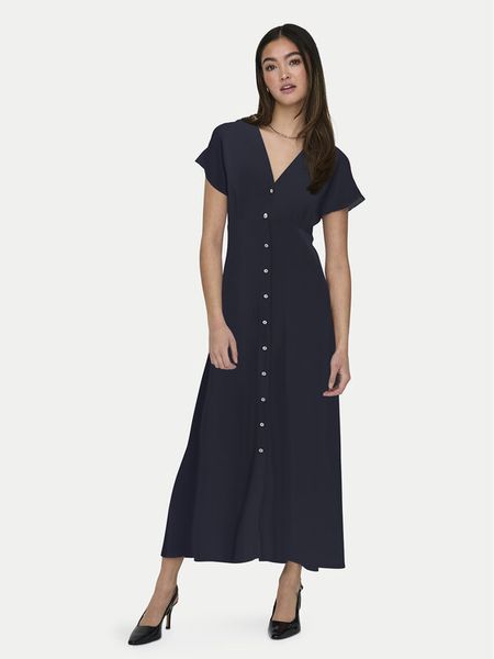 ONLY Sukienka codzienna Nova 15317842 Granatowy Regular Fit. Niebieskie sukienki Only, na co dzień, m, bez wzorów, z wiskozy, bez kołnierzyka, bez ramiączek, proste. Za 137.99 zł.