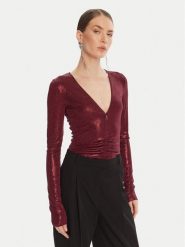 Patrizia Pepe Body 8M1735 J276 Bordowy Regular Fit. Czerwone body Patrizia Pepe, m, bez wzorów, z syntetyku. Za 1,019.00 zł.