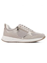 Geox Sneakersy "Dbulmya" w kolorze srebrno-szarobrązowym rozmiar: 37. Brązowe trampki Geox, bez wzorów, bez zapięcia. Za 233.33 zł.