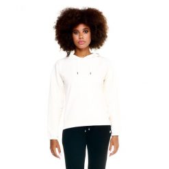 Damska bluza Leone z kapturem Basic. Białe bluzy LEONE 1947 APPAREL, l, bez wzorów, z tkaniny, z kapturem. W wyprzedaży za 163.40 zł.