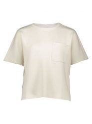 MOSS COPENHAGEN Koszulka "Harissa Ima" w kolorze beżowym rozmiar: L/XL. Brązowe bluzki Moss Copenhagen, l, bez wzorów, z wiskozy, klasyczne, bez kołnierzyka, bez ramiączek. Za 117.73 zł.