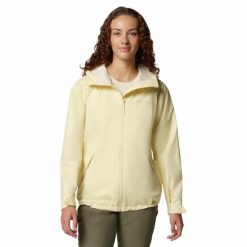 Kurtka przeciwdeszczowa damska Columbia Inner Limits III Jacket. Żółte kurtki sportowe Columbia, bez wzorów, bez kaptura, trekkingowe. Za 369.99 zł.