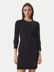 Liu Jo Sport Sukienka dzianinowa TF6184 MS49I Czarny Slim Fit. Czarne sukienki Liu Jo Sport, xl, bez wzorów, z dzianiny, sportowe, bez kołnierzyka, bez ramiączek, sportowe. Za 689.99 zł.