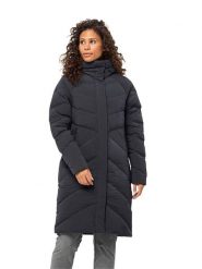 Jack Wolfskin Płaszcz puchowy w kolorze antracytowym rozmiar: XL. Czarne płaszcze Jack Wolfskin, xl, bez wzorów, z puchu, bez kaptura. Za 704.47 zł.