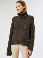 Rodier Sweter w kolorze brązowym rozmiar: L. Brązowe golfy Rodier, l, bez wzorów, z wełny, bez ramiączek. Za 221.36 zł.