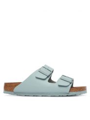 Birkenstock Klapki Arizona Bf 1033123 Zielony jasny. Zielone klapki Birkenstock, bez wzorów, ze skóry, bez obcasa. Za 359.99 zł.