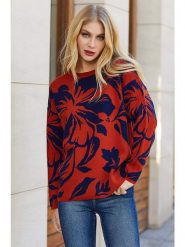Milan Kiss Sweter w kolorze czerwonym ze wzorem rozmiar: XL. Czerwone swetry Milan Kiss, xl, bez wzorów, z bawełny, bez ramiączek. Za 184.95 zł.