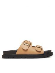MEXX Klapki MX/021C-HY Beżowy. Brązowe klapki Mexx, bez wzorów, ze skóry, bez obcasa. Za 229.99 zł.