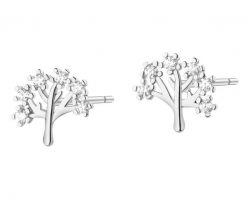 Kolczyki srebrne z cyrkoniami - drzewa. Szare kolczyki Apart, z cyrkonią, srebrne. Za 119.00 zł.