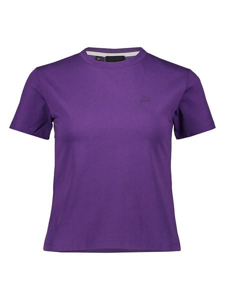ESPRIT Koszulka w kolorze fioletowym rozmiar: S. Różowe bluzki Esprit, s, bez wzorów, z bawełny, bez kołnierzyka, bez ramiączek. Za 42.95 zł.