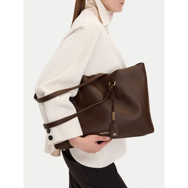 Torebka GINO ROSSI. Brązowe shopper Gino Rossi, bez wzorów, bez dodatków. Za 259.99 zł.