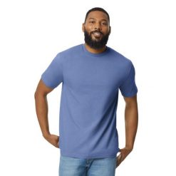 Koszulka Unisex Dla Dorosłych Softstyle Midweight. Fioletowe bluzki GILDAN, l, bez wzorów, sportowe, bez kołnierzyka, bez ramiączek. Za 43.99 zł.