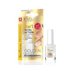 Eveline Nail Therapy Lakier odżywka Total Therapy 8w1 Golden Shine 12ml. Pielęgnacja paznokci Eveline. Za 11.16 zł.