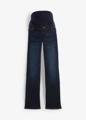 "Dżinsy ciążowe ""komfort-stretch"" ze stretchem, Bootcut". Niebieskie jeansy bonprix, bez wzorów. Za 179.99 zł.