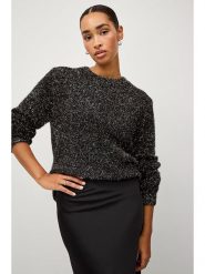 Ellos Sweter "Jasmine" w kolorze czarnym rozmiar: S. Czarne swetry ellos, s, bez wzorów, bez ramiączek. Za 96.60 zł.