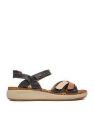 Lasocki Sandały CEO-WI23-TULIP-01 Czarny. Czarne sandały Lasocki, bez wzorów, ze skóry, bez obcasa, na płaskiej podeszwie, bez zapięcia. Za 169.99 zł.