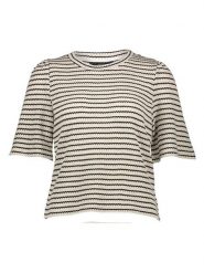 Vero Moda Bluzka w kolorze beżowym rozmiar: M. Brązowe bluzki Vero Moda, m, bez wzorów, prążkowane, bez kołnierzyka, bez ramiączek. Za 94.95 zł.