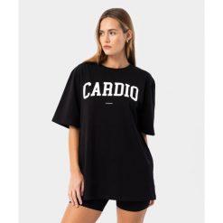 Koszulka Carpatree boyfriend Cardio czarna. Czarne bluzki Carpatree, xs, bez wzorów, z bawełny, sportowe, bez kołnierzyka, bez ramiączek. W wyprzedaży za 99.99 zł.