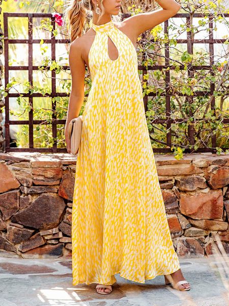 Milan Kiss Sukienka w kolorze żółto-białym rozmiar: XL. Żółte sukienki Milan Kiss, na imprezę, xl, bez wzorów, bez kołnierzyka, bez ramiączek, maxi. Za 152.98 zł.