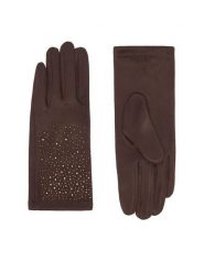 Nine West Rękawiczki CEO-NW-W6-001-AW26K Brązowy. Brązowe rękawiczki Nine West, bez wzorów, z dzianiny. Za 39.99 zł.