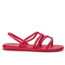 Sandały damskie Ipanema 27135 MEU SOL SANDAL AD. Czerwone sandały Ipanema, bez wzorów, z materiału, eleganckie, bez obcasa, bez zapięcia. Za 65.00 zł.